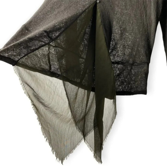 Free People New Romantics Green Long Sleeve Long Back  Button Up Back Pee… - Picture 3 of 10